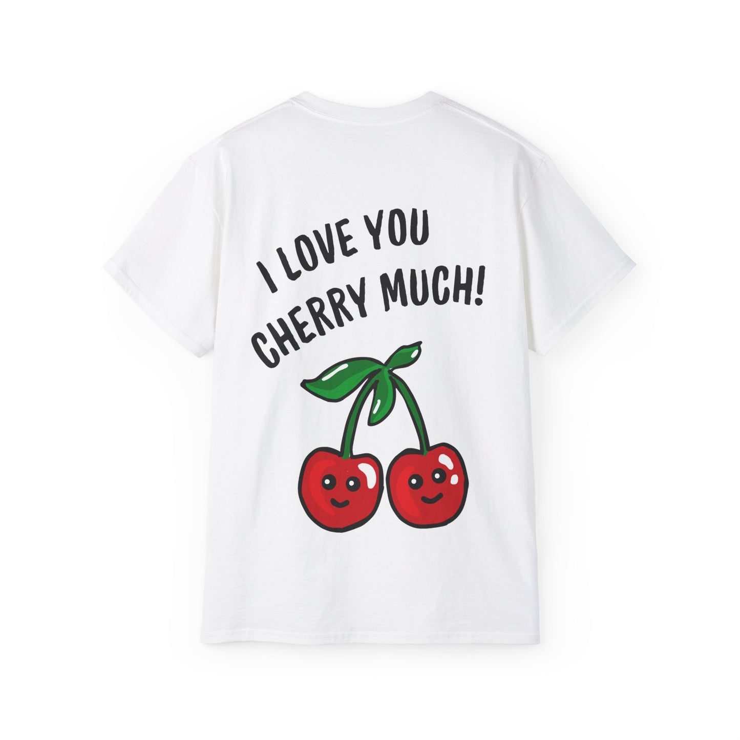 Fun Cherry Graphic Tee - I Love you Cherry Much!