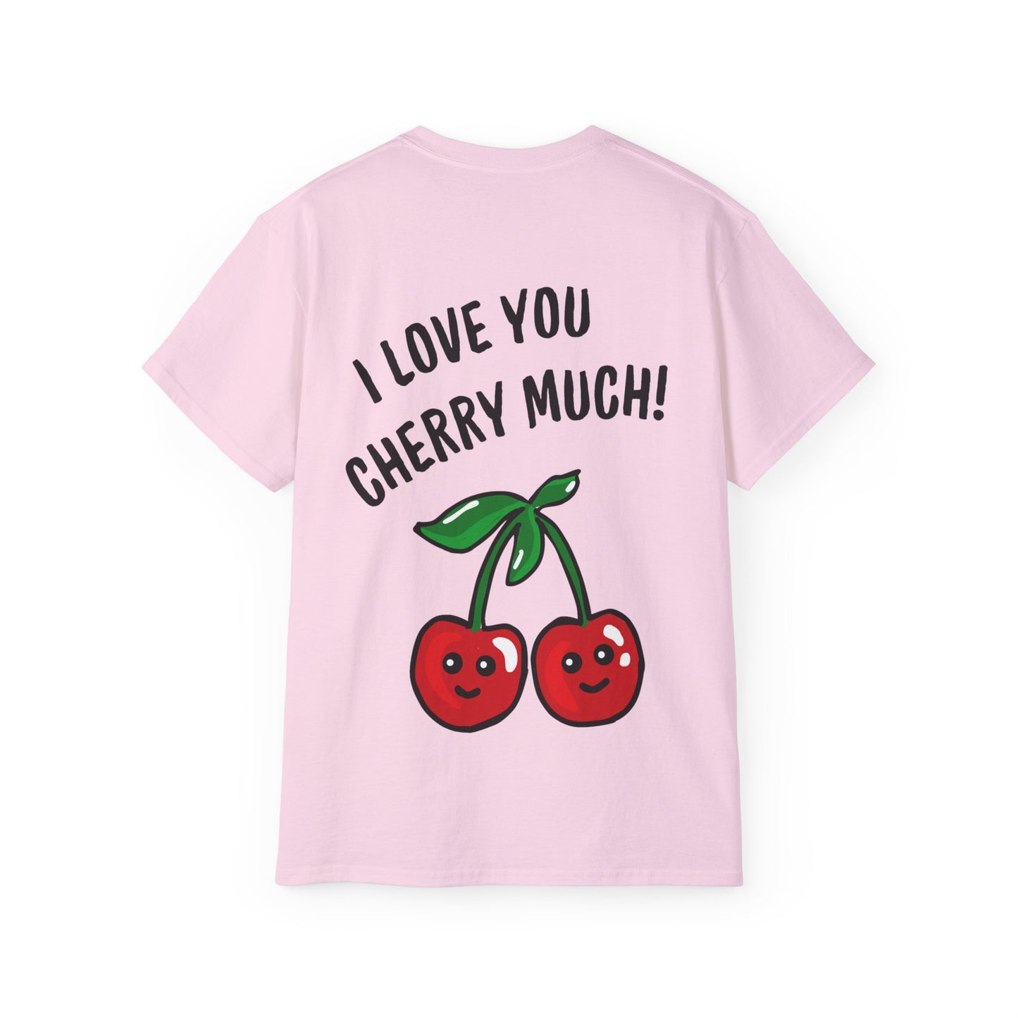 Fun Cherry Graphic Tee - I Love you Cherry Much!
