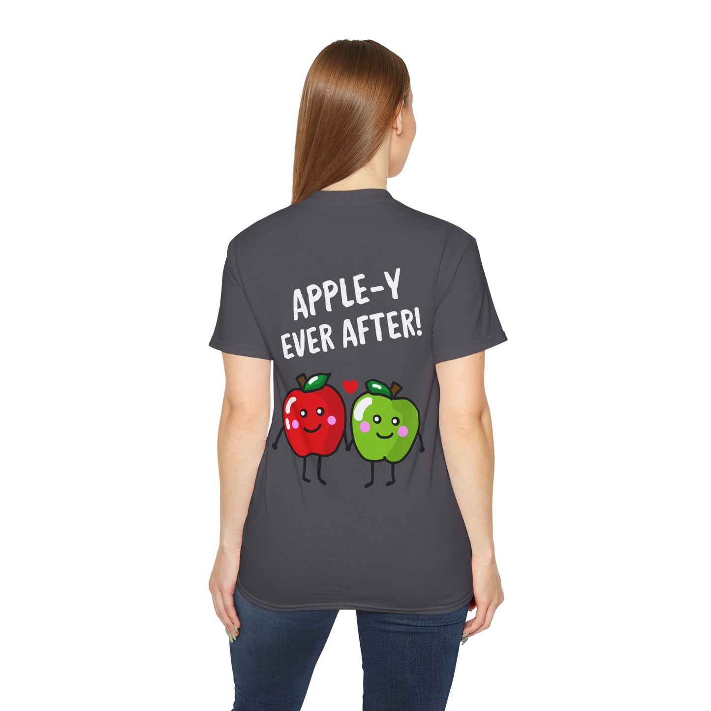 Fun Apple Graphic Tee - Apple-y ever after!