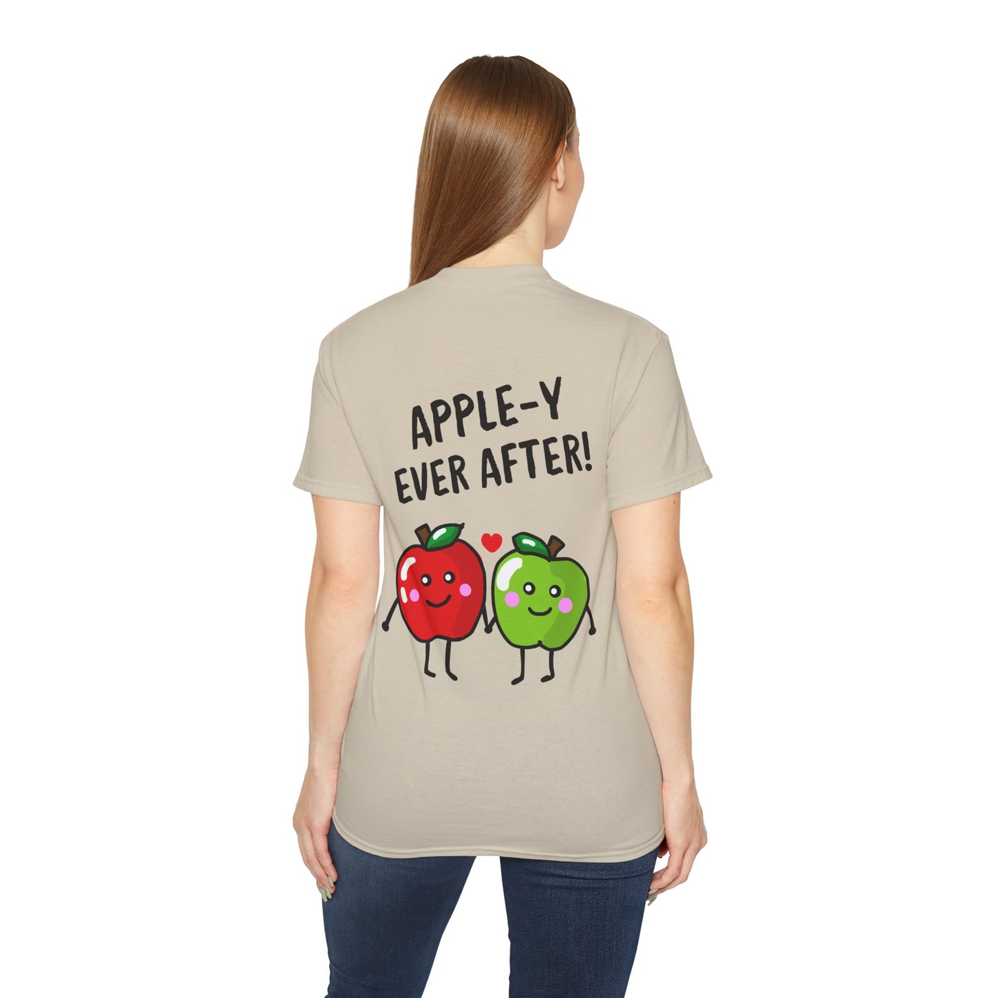 Fun Apple Graphic Tee - Apple-y ever after!