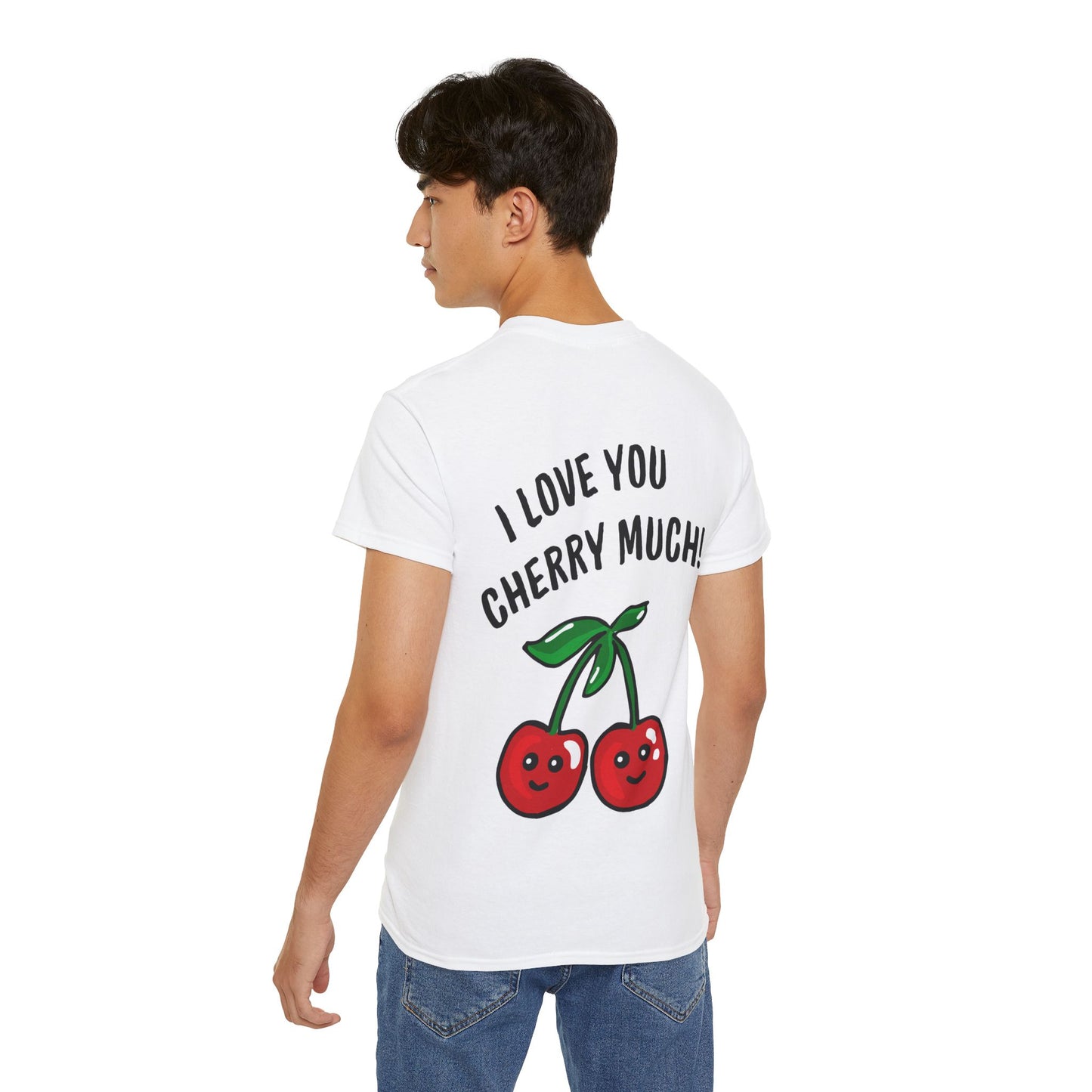 Fun Cherry Graphic Tee - I Love you Cherry Much!