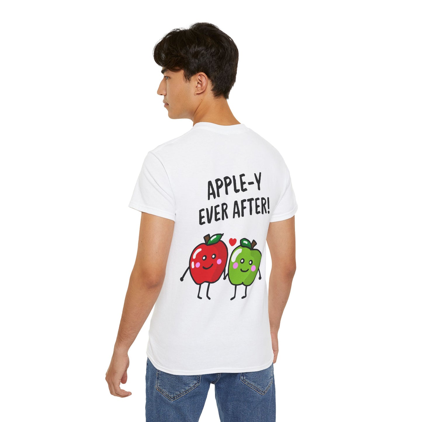 Fun Apple Graphic Tee - Apple-y ever after!