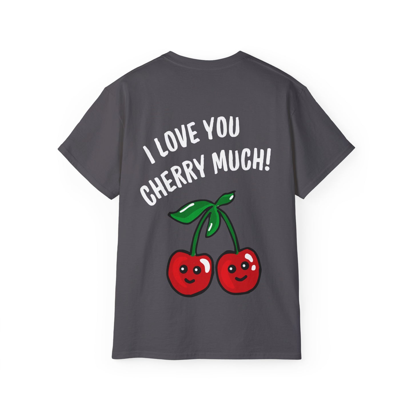 Fun Cherry Graphic Tee - I Love you Cherry Much!