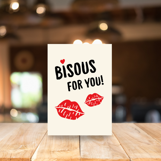 Card - Bisous for you!