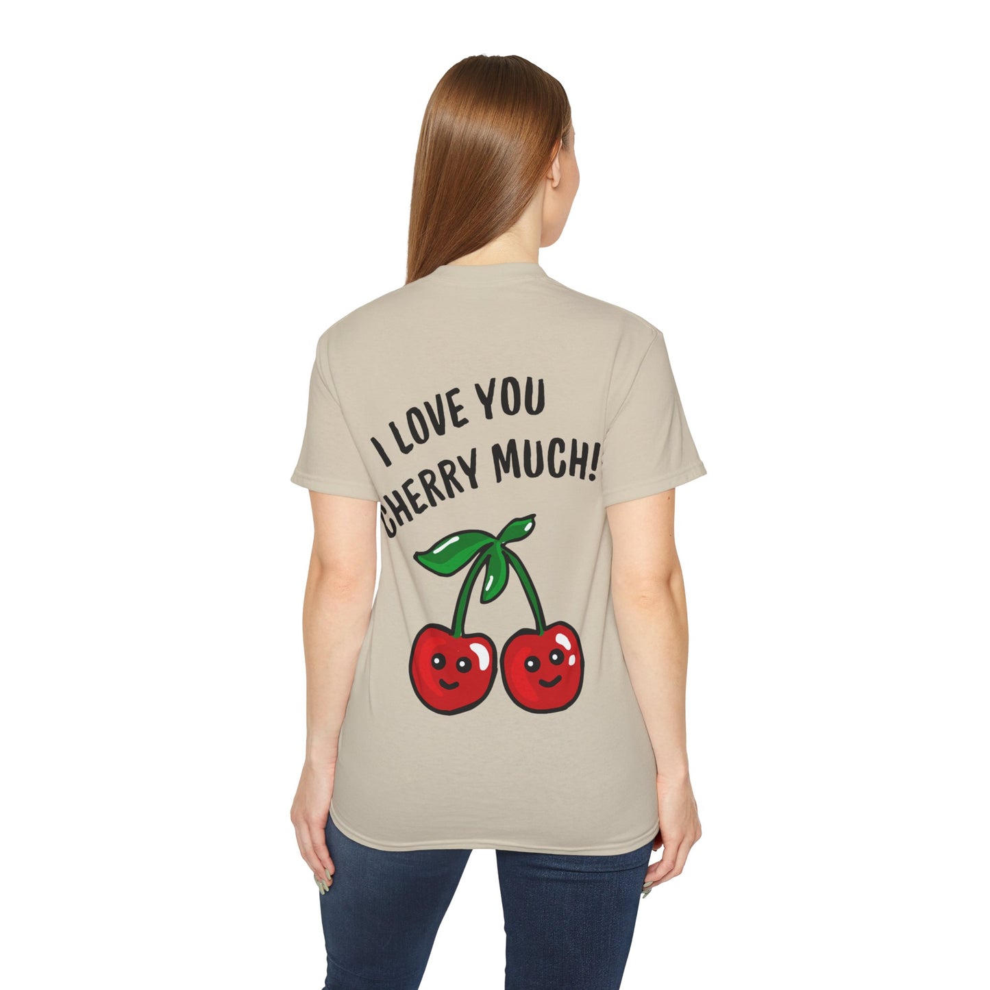 Fun Cherry Graphic Tee - I Love you Cherry Much!