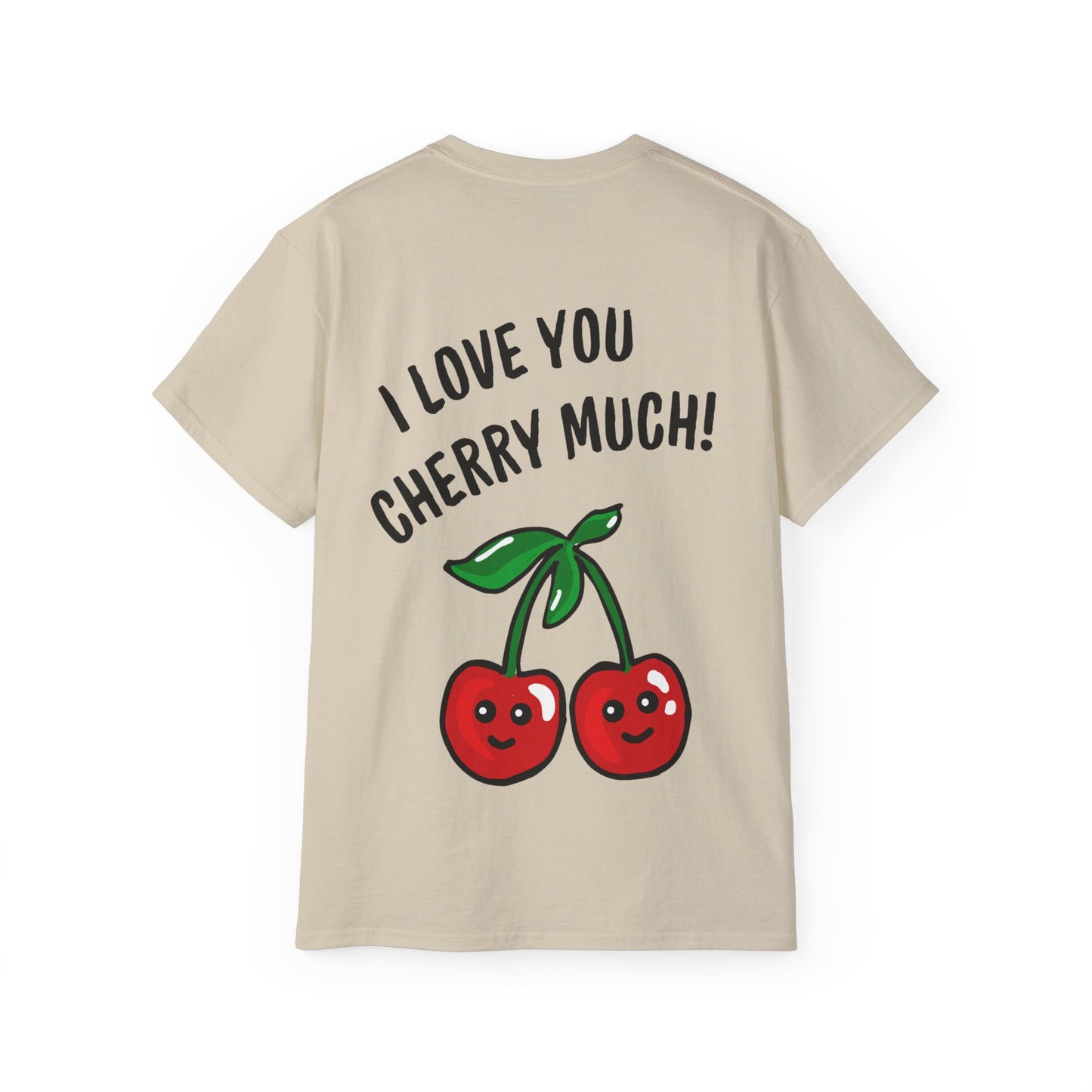 Fun Cherry Graphic Tee - I Love you Cherry Much!
