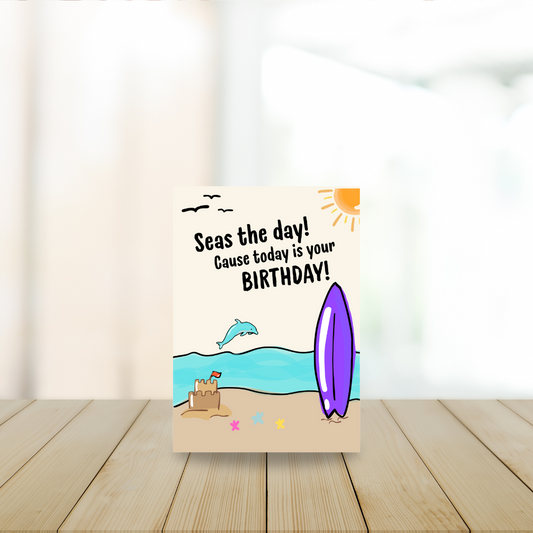 Card - Seas the day, cause today is your birthday!