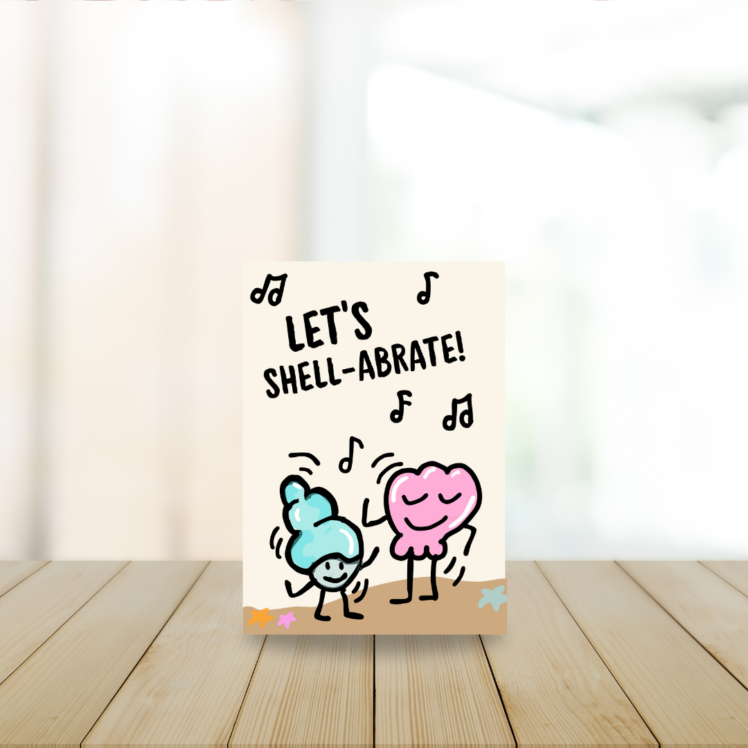 Card - Let's shell-abrate!