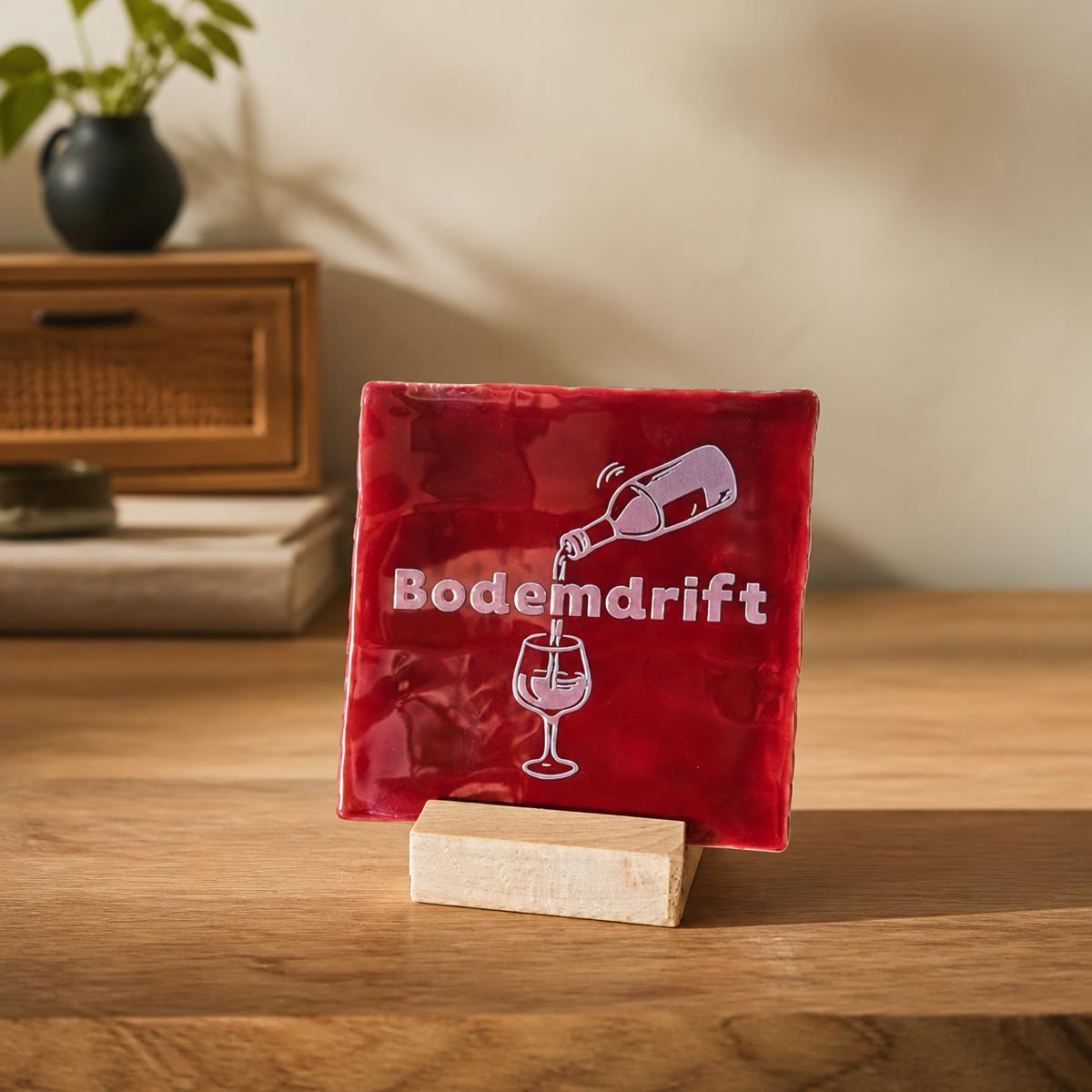 Tegeltje - Bodemdrift (donkerrood)