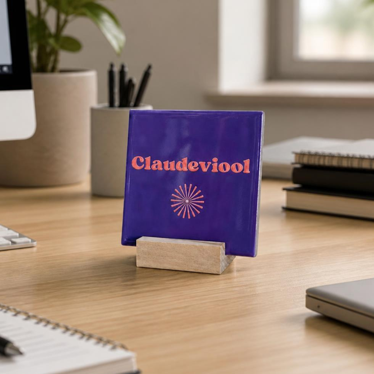 Tegeltje - Claudeviool (paars)