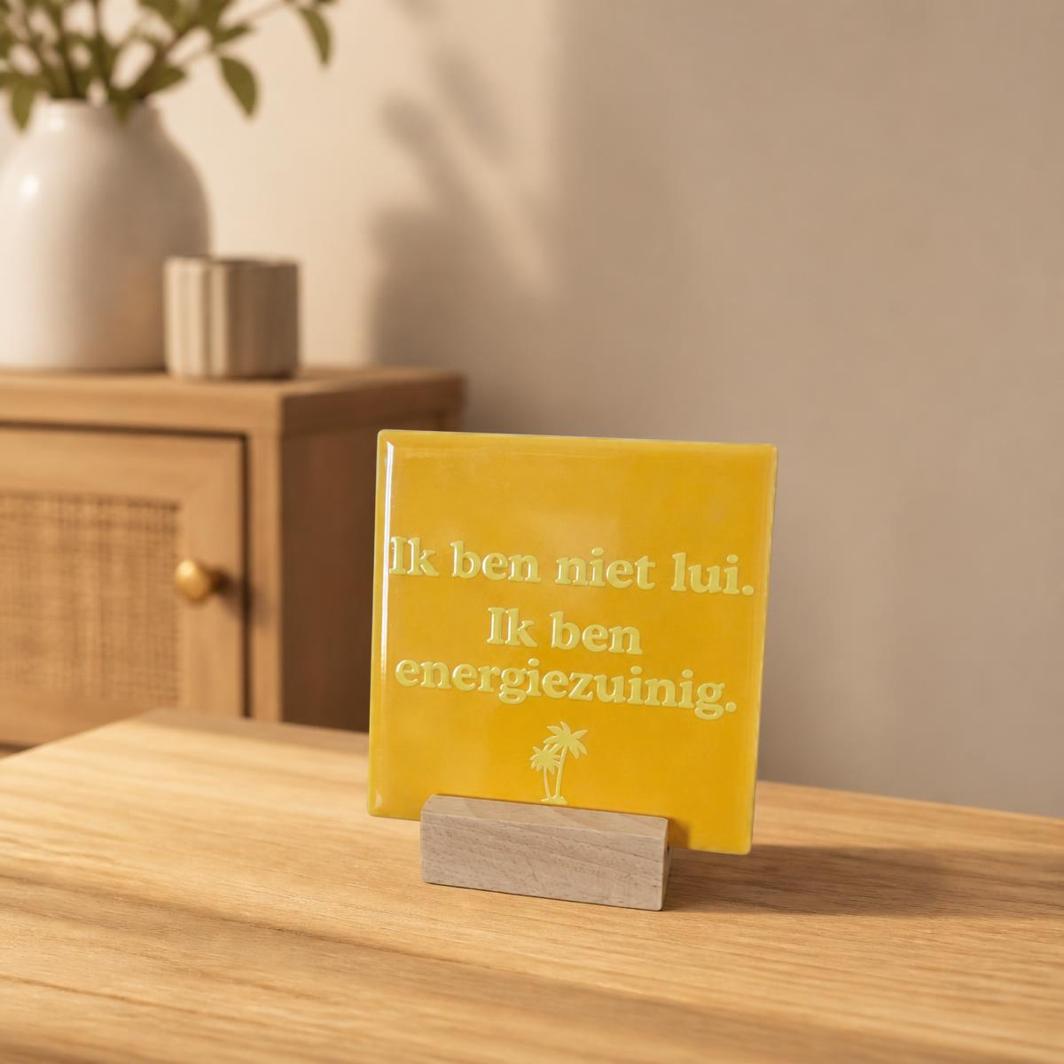 Tegeltje - Energiezuinig (geel)